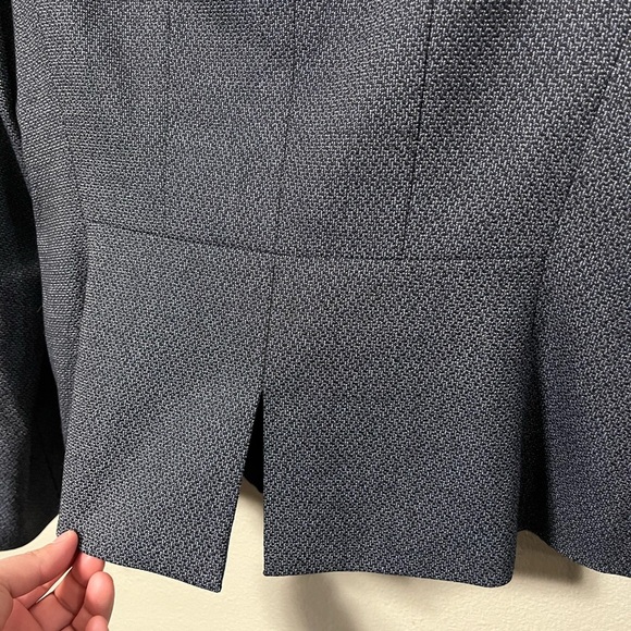 LAFAYETTE 148 Womens Blazer Jacket Blue Single Breasted Wool Silk Career 6 - Picture 6 of 7